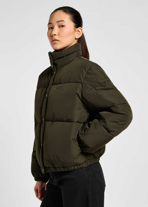 Lee Relaxed Short Puffer Jacket Olive Night