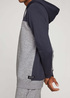 Tom Tailor Hoody W Cutlines Blueish Grey - 1029022-10306