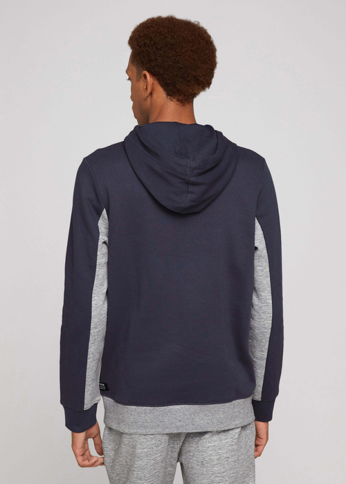 Tom Tailor Hoody W Cutlines Blueish Grey - 1029022-10306