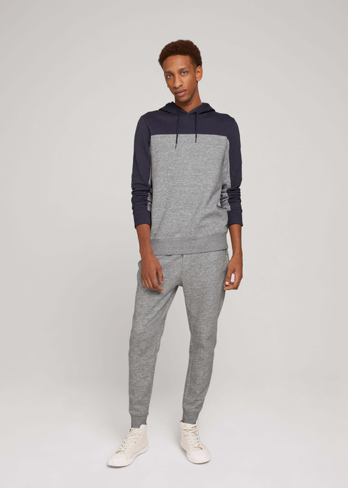 Tom Tailor Hoody W Cutlines Blueish Grey - 1029022-10306