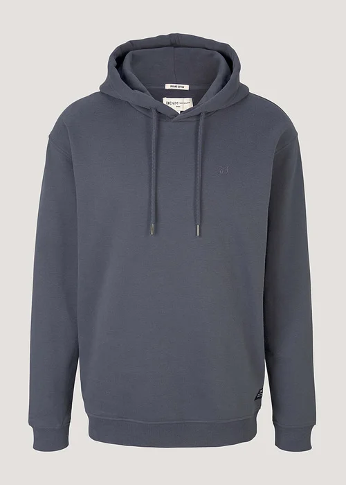 Tom Tailor Hoody With Embro Blueish Grey