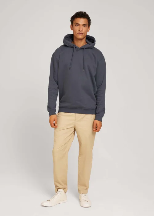 Tom Tailor Hoody With Embro Blueish Grey
