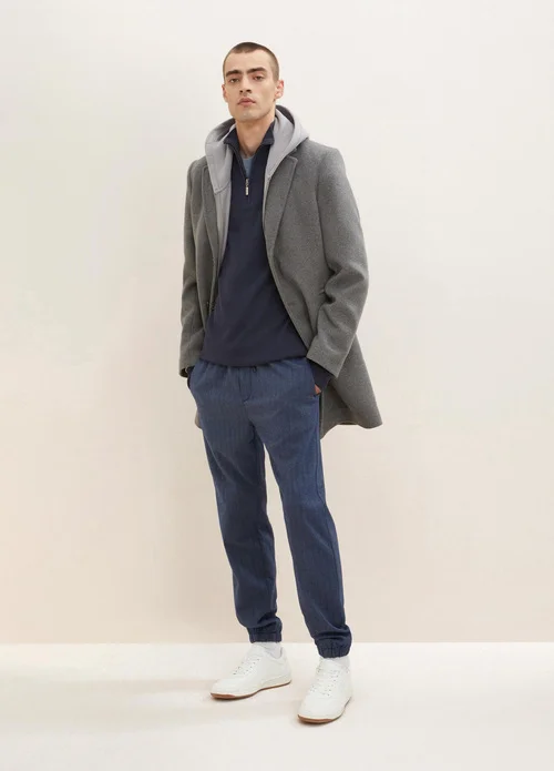 Tom Tailor Half Zip Blue Grey