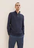 Tom Tailor Half Zip Blue Grey