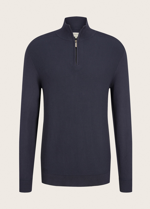 Tom Tailor Half Zip Blue Grey - 1034879-10304