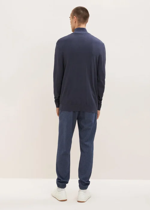 Tom Tailor Half Zip Blue Grey