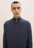 Tom Tailor Half Zip Blue Grey