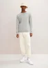 Tom Tailor Simple Knitted Jumper Light Soft Grey Melange