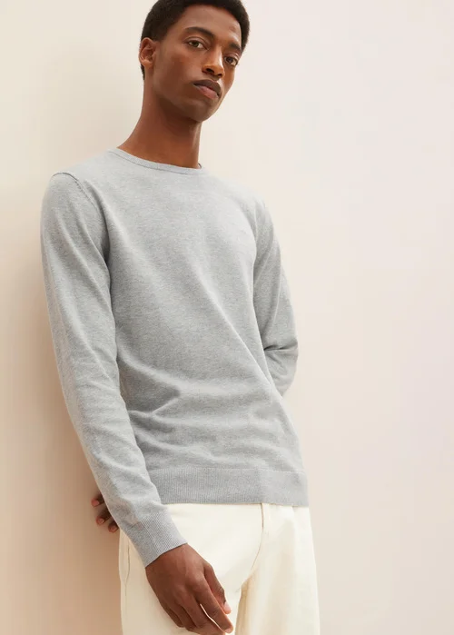 Tom Tailor Simple Knitted Jumper Light Soft Grey Melange