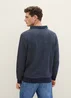Tom Tailor T Shirt With A Snood Navy Beige Inject Stripe