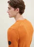 Tom Tailor Knitted Sweater With A Round Neckline Tomato Cream Orange Melange
