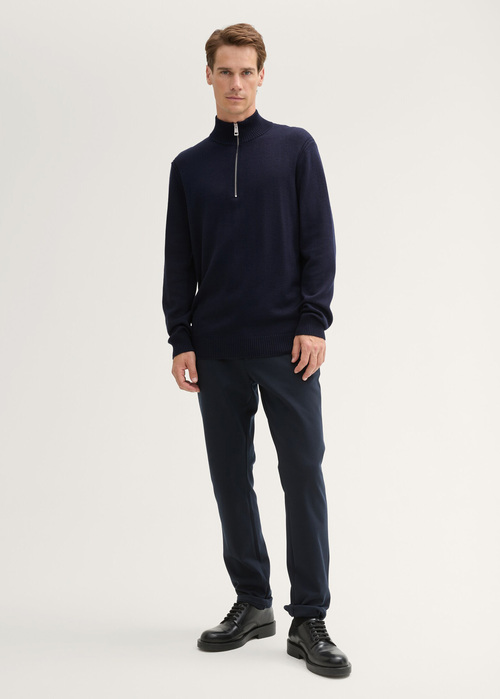 Tom Tailor Half Zip Sweater Sky Captain Blue - 1043249-10668