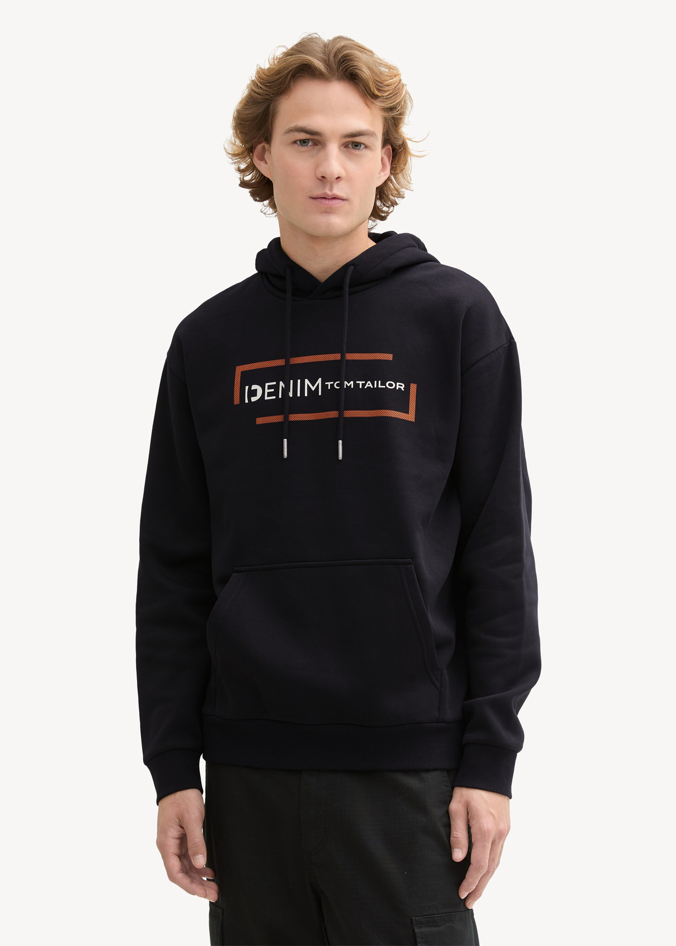 Tom Tailor Hoodie With A Print Old Black - 1043298-10618