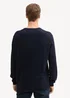 Tom Tailor Knit Sweater In Recycled Cashmere Knitted Navy Melange