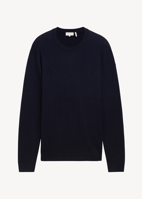 Tom Tailor Knit Sweater In Recycled Cashmere Knitted Navy Melange - 1043266-13160