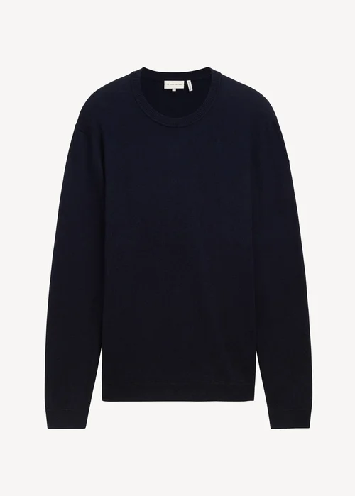 Tom Tailor Knit Sweater In Recycled Cashmere Knitted Navy Melange