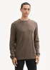 Tom Tailor Knit Sweater In Recycled Cashmere Wood Brown Melange