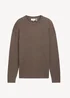 Tom Tailor Knit Sweater In Recycled Cashmere Wood Brown Melange