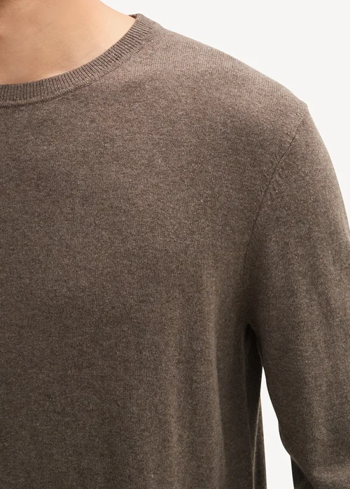 Tom Tailor Knit Sweater In Recycled Cashmere Wood Brown Melange