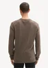 Tom Tailor Knit Sweater In Recycled Cashmere Wood Brown Melange