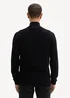 Tom Tailor Troyer Knit Sweater In Recycled Cashmere Black