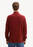 Tom Tailor Troyer Knit Sweater In Recycled Cashmere Burgundy Dark Red Melange - 1043268-35676