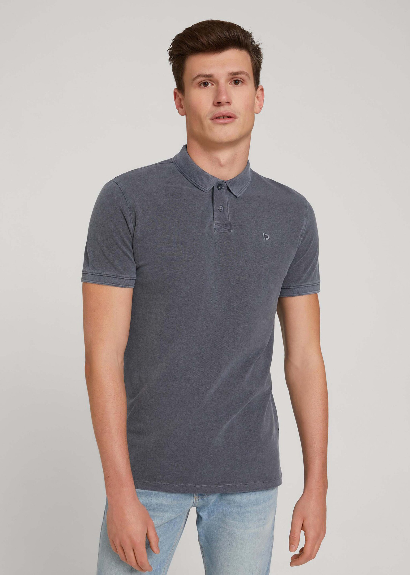 Tom Tailor Polo Tee Quiet Mid Grey - 1030641-10668