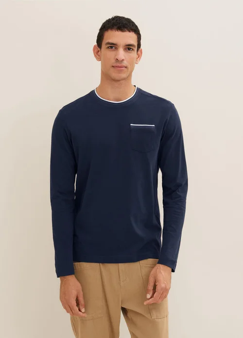 Tom Tailor Long Sleeve One Pocket Sweatshirt Sky Captain