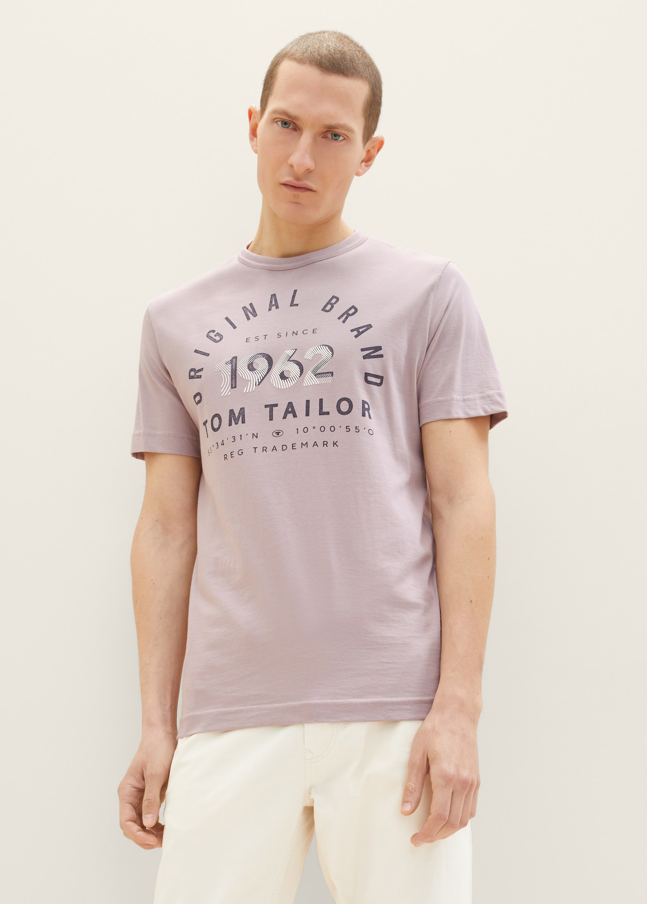 Tom Tailor Striped T Shirt Velvet Rose Fine Stripe - 1035549-31508