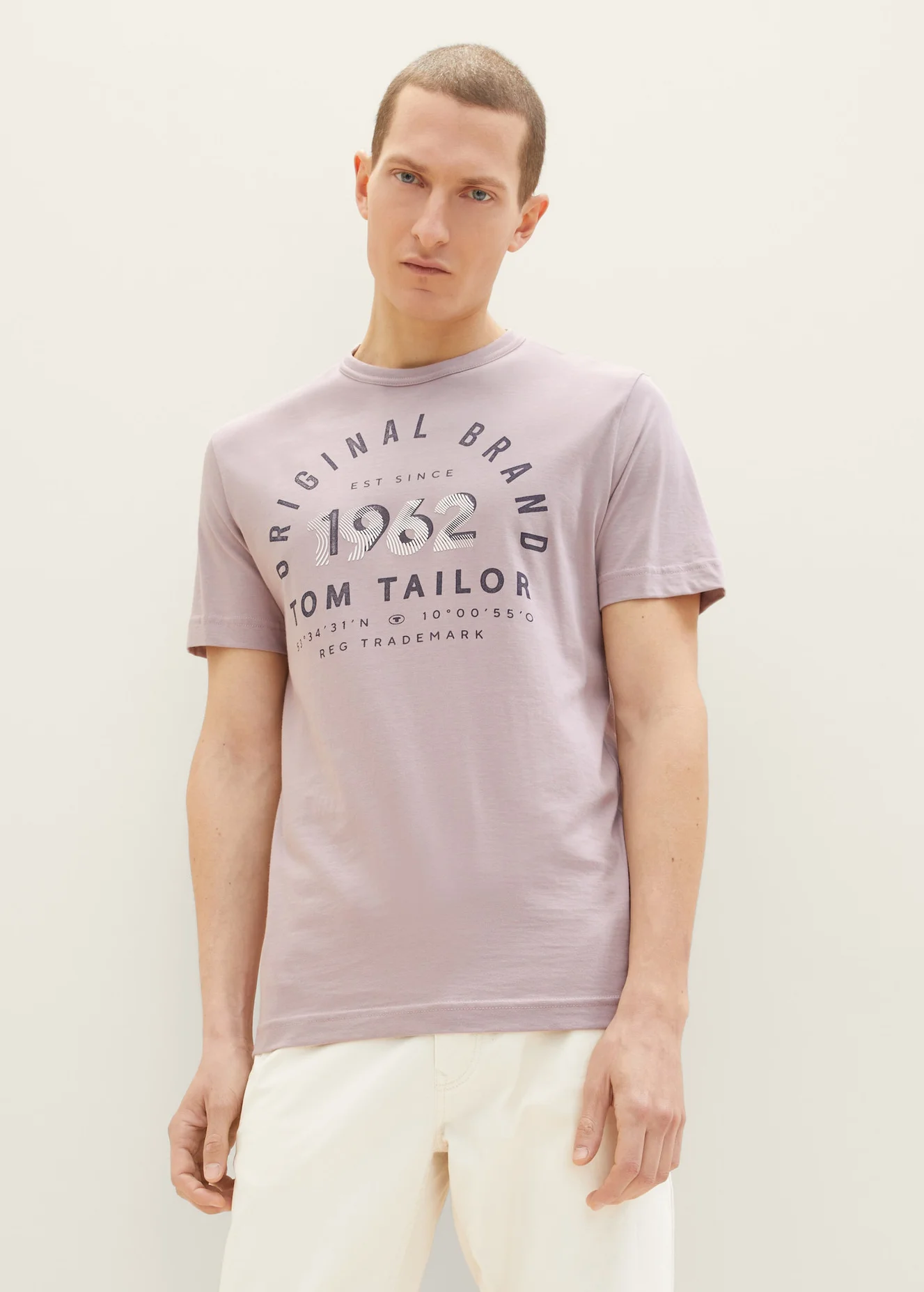 Tom Tailor Striped T Shirt Velvet Rose Fine Stripe