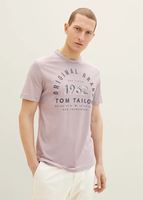Tom Tailor Striped T Shirt Velvet Rose Fine Stripe