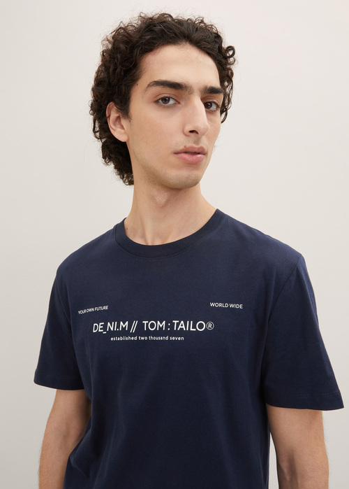 Denim Tom Tailor Tshirt Captain Blue - 1035581-10668