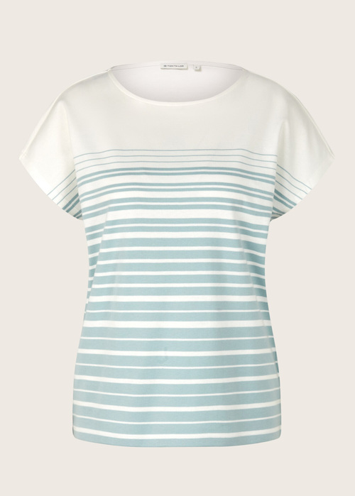 Tom Tailor Tshirt Blue Gradient Stripe