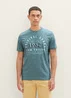 Tom Tailor T Shirt With A Print Navy Blue Stone Fine Stripe