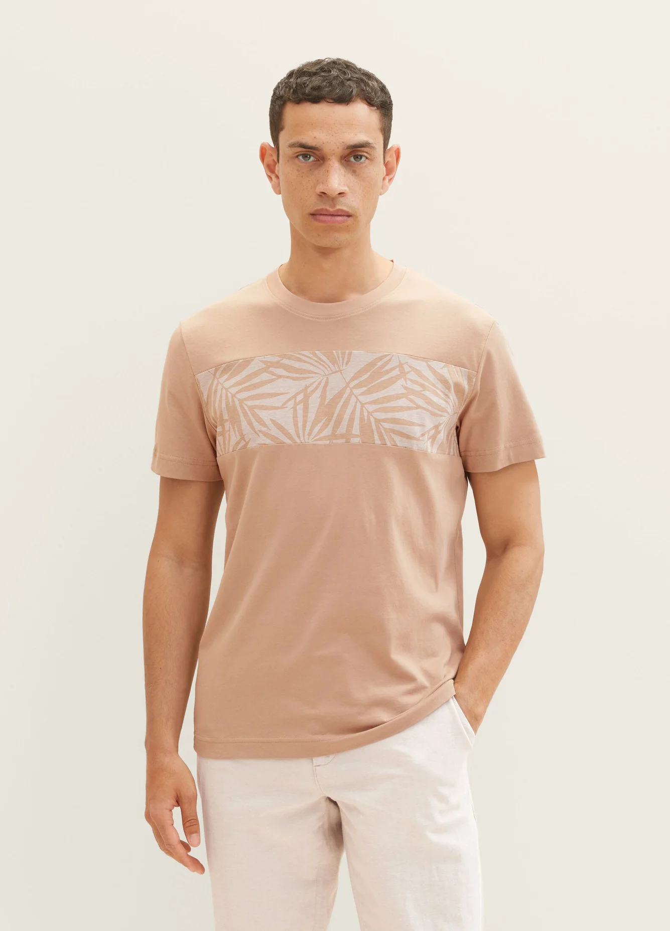 Tom Tailor T Shirt With Lettering Desert Fawn