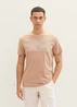 Tom Tailor T Shirt With Lettering Desert Fawn