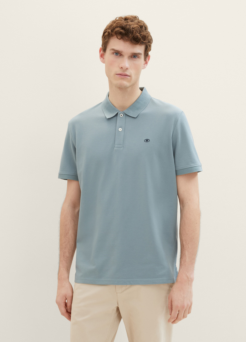 Tom Tailor Basic Polo Shirt Grey Mint - 1027713-27475