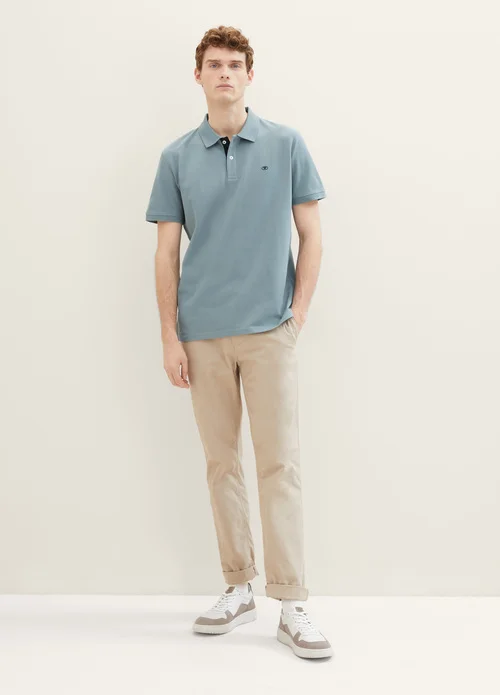 Tom Tailor Basic Polo Shirt Grey Mint