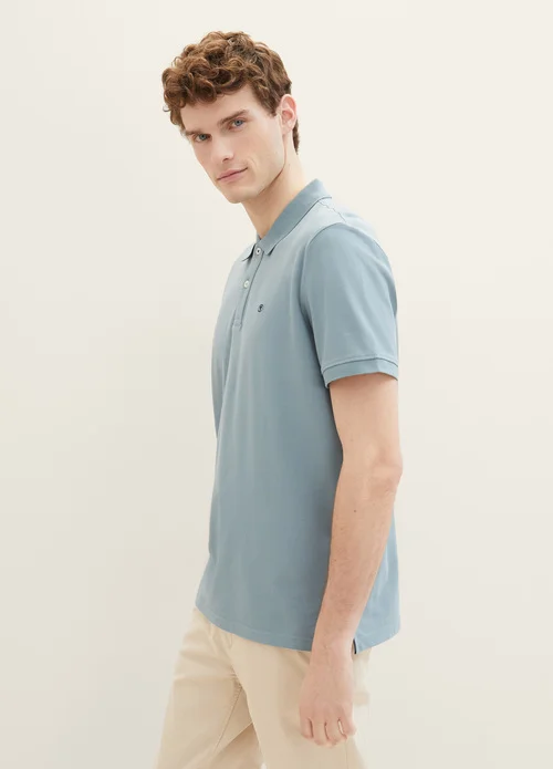 Tom Tailor Basic Polo Shirt Grey Mint