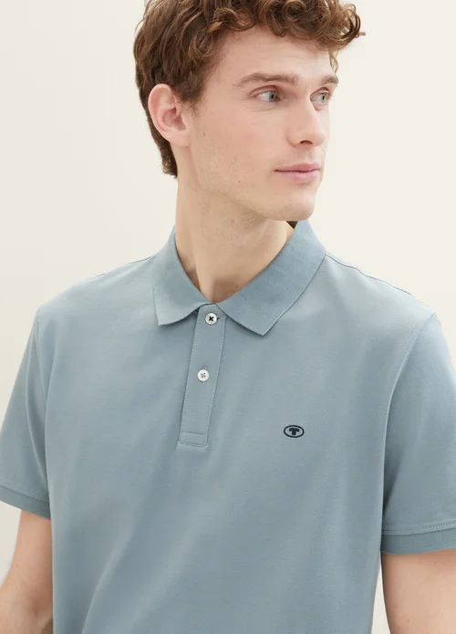 Tom Tailor Basic Polo Shirt Grey Mint