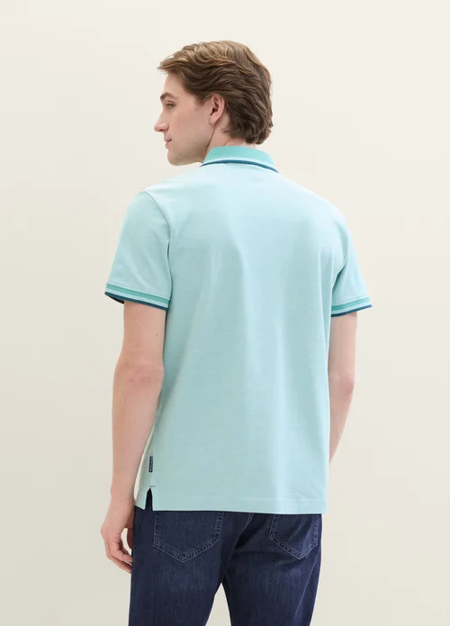 Tom Tailor Basic Polo Shirt Meadow Teal Twotone