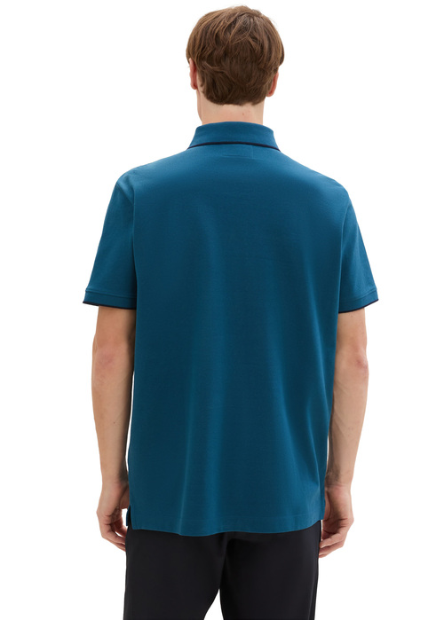 Tom Tailor Polo Tee Moss Blue - 1041872-13353