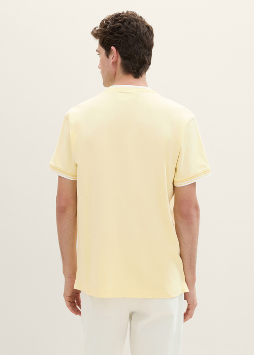 Tom Tailor Polo Shirt With A Print Light Yellow - 1041834-34585