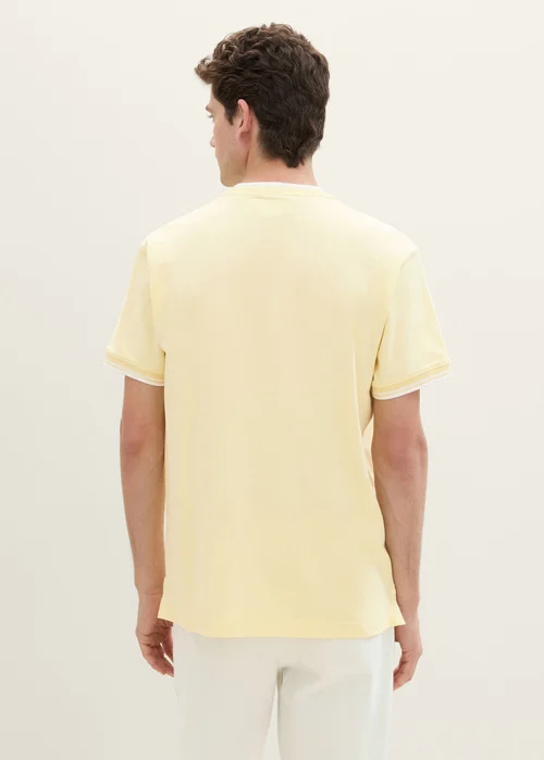 Tom Tailor Polo Shirt With A Print Light Yellow