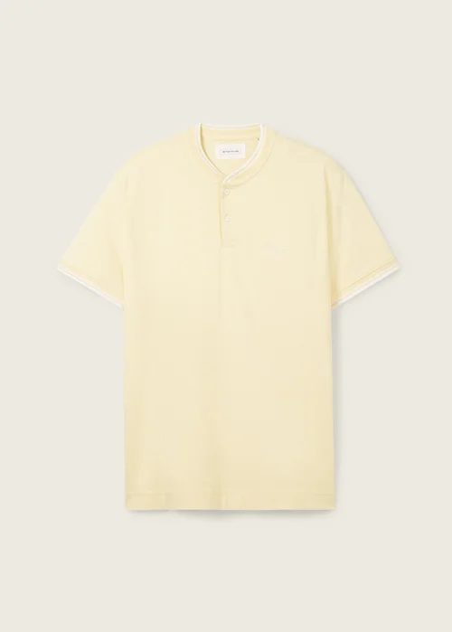 Tom Tailor Polo Shirt With A Print Light Yellow