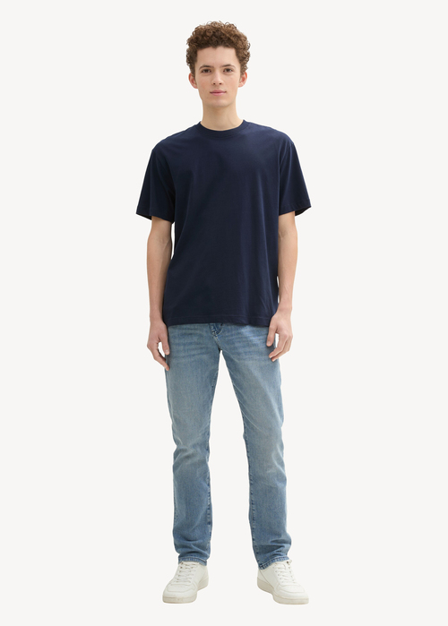 Tom Tailor Relaxed T Shirt Sky Captain Blue - 1043479-10668