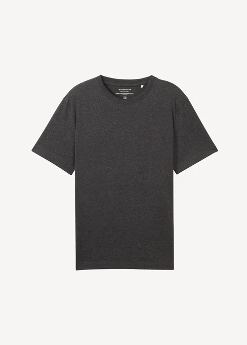 Tom Tailor C Neck T Shirt Black Grey Melange