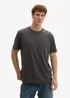 Tom Tailor C Neck T Shirt Black Grey Melange