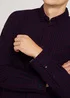 Tom Tailor Regular Vichy Melange Shirt Burgundy Navy Mel Vichy Check