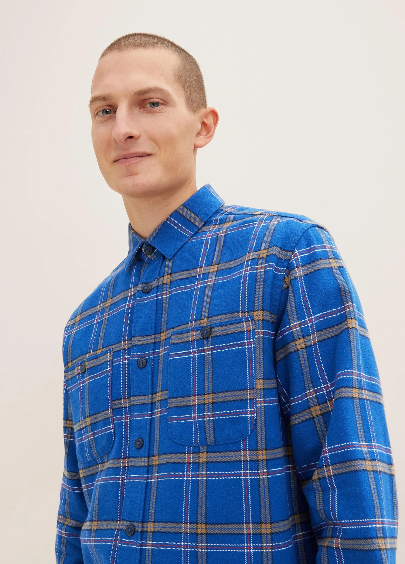 Tom Tailor Shirt Hockey Blue Colorful Check